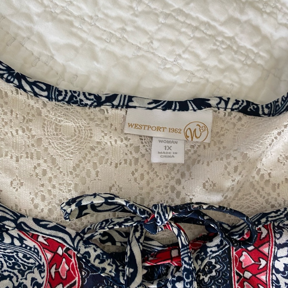 Westport 1962 Boho Sleeveless Blouse – 1X - Picture 2 of 6